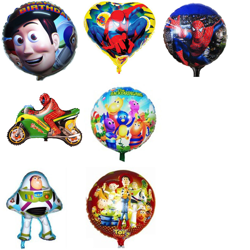 Anti Fighting Chic Soldiers Spider Man Bass Light Year Aluminum Film Balloon Aluminum Foil Balloon Helium Balloon Helium Tank Bottle Refill