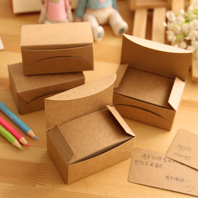 Japan and South Korea Creative Stationery Kraft Paper Message Cardboard Primary School Student Word Card Business Card Cardboard 100 Price