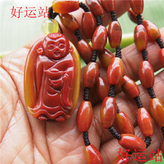 Украшения на шею 促销黄龙玉籽料童子献宝吊坠玉石挂件宝石饰品黄蜡石项链吉祥精品