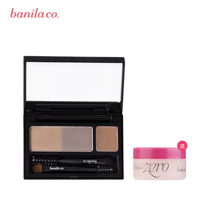 banila co芭妮兰爱眼眉粉4.5g 三色防水持久不晕染眉笔 韩国正品