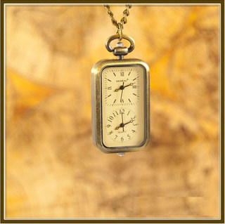 Movement pocket watch set two different times retro