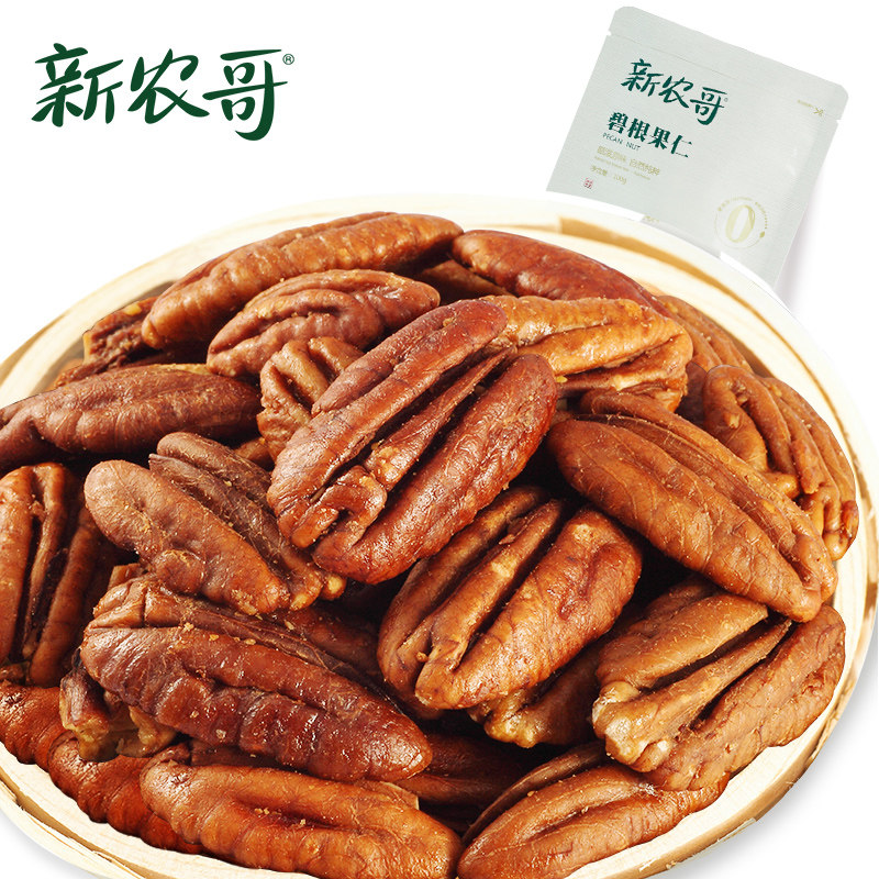 【天猫超市】新农哥碧根果仁100g 休闲零食 坚果炒货 长寿果仁
