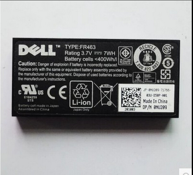 New original Dell FR463 P9110 PERC51 M9602 M164C NU209 server battery