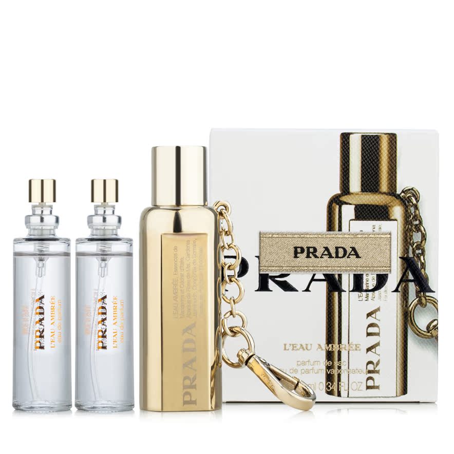 Prada普拉达Ambree琥珀美人之水女士香水淡香精10ml*3旅行装套装