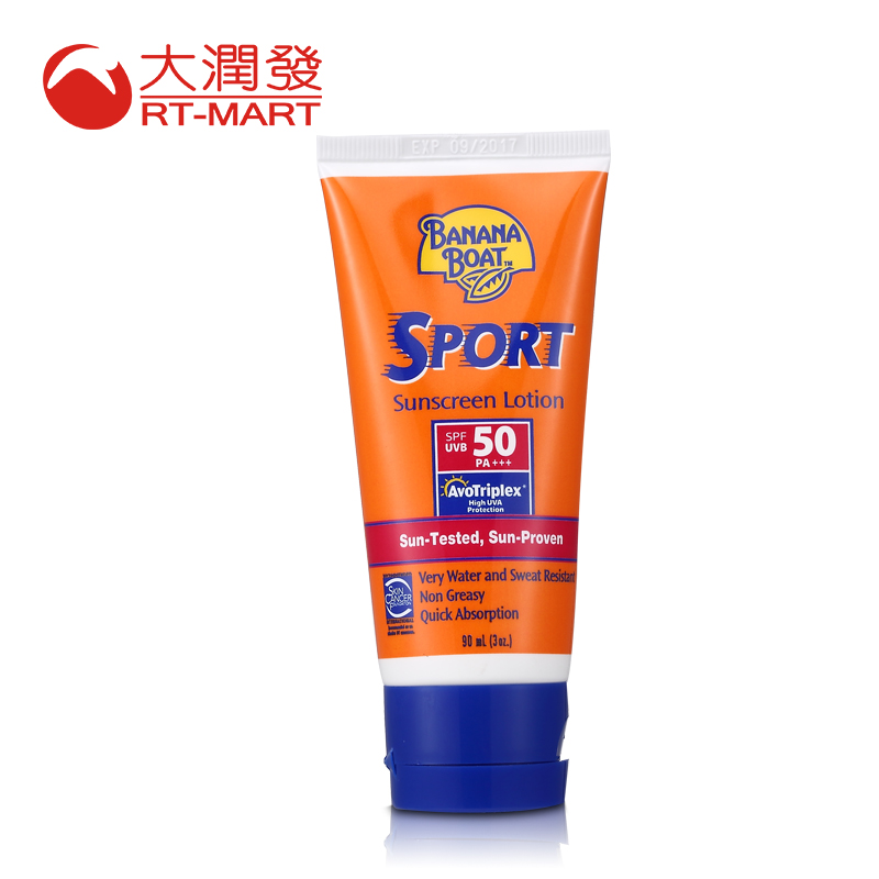 台湾大润发 Banana Boat/香蕉船美国运动型防晒隔离乳霜美白SPF50