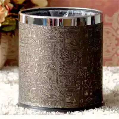 European hotel room trash can household living room without lid kitchen powder room trash can double plastic flame retardant barrel