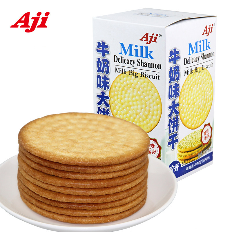 【天猫超市】Aji-牛奶 味大饼干牛乳大饼175g克早餐休闲小吃零食$