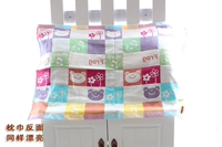 Khăn choàng cotton thêu màu đỏ 绫 Đôi kẻ sọc người lớn chính hãng cotton mới siêu mềm đôi giá đặc biệt vỏ gối
