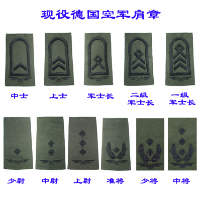 Active-duty German Air Force epaulettes German powder embroidery Velcro armbands clothes stickers chest strips cap emblem back film