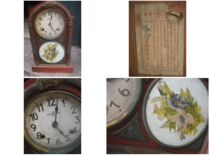 Ancient mechanical clock from the Republic of China famous brand Baozi brand Yantai Xinde Clock Factory trademark copper edge decoration hotel ornaments