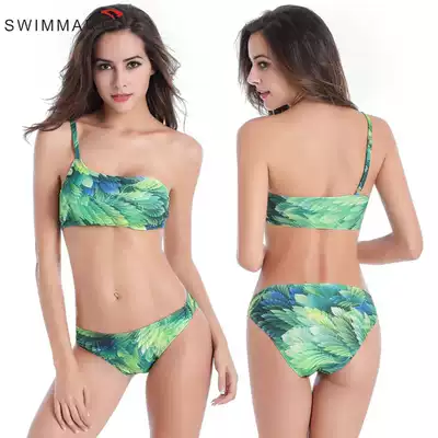SWIMMART swimsuit women big breasts and small breasts gather 2015 new sexy green bikini DM065