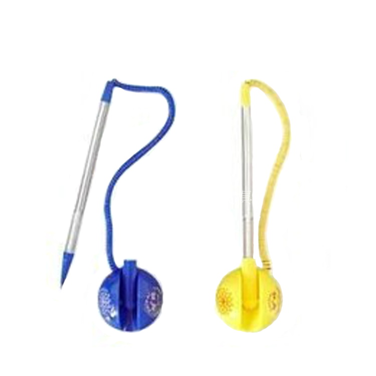 Special price wholesale 0 5 blue desktop ballpoint pen signature pen with rope table pen desktop stationary water-based pen
