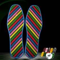Xiangxi cross-stitch cotton handmade semi-finished insoles for men with anti-odor and sweat-absorbent printing that will not fade with needlework