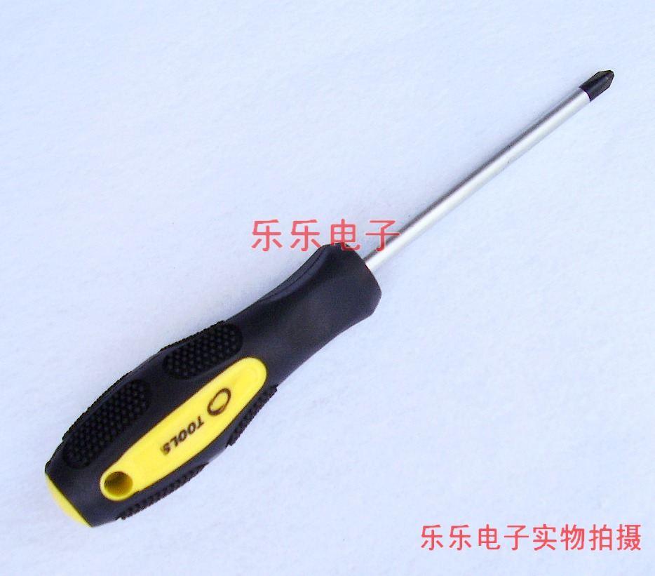 4 inch one-word Phillips screwdriver 6x100mm hardened chrome vanadium steel blade non-slip two-color rubber handle