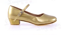 Girls modern womens silver rubber sole Latin dance shoes medium heel high heel social square dance shoes special price
