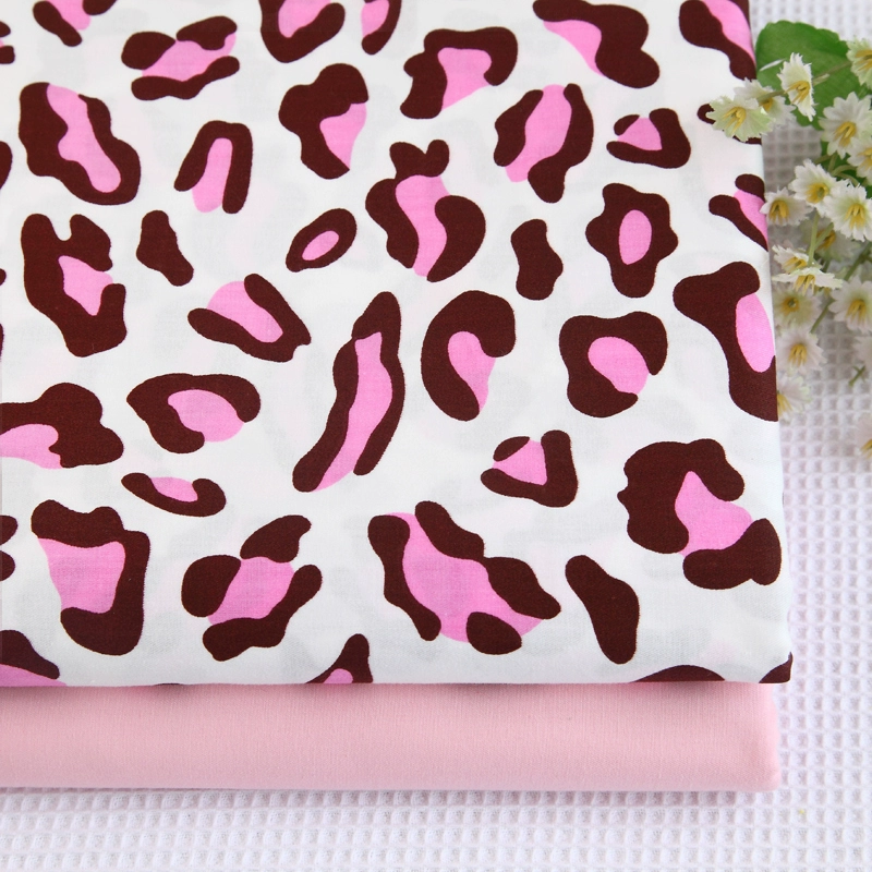 Milk Leopard Print Cotton Twill Vải Bộ đồ giường Vải thân thiện với môi trường Tấm chăn Duvet Bìa hướng dẫn sử dụng Bộ đồ giường bằng vải bông tự làm - Vải vải tự làm