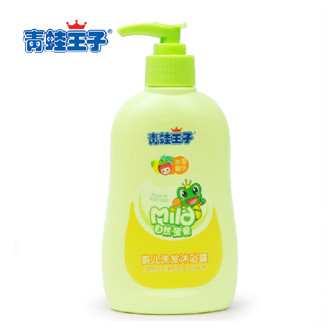 青蛙王子 婴儿洗发沐浴露(水果精华)-310ml 宝宝洗发水沐浴2合一