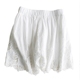 Quần cotton trắng hai lớp an toàn chống ánh sáng mùa hè quần short nữ eo cao cỡ lớn quần legging ren có thể mặc bên ngoài - Quần short quần short nữ ống rộng Quần short