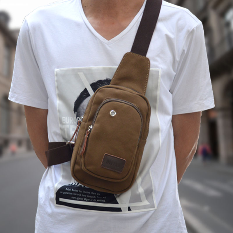 Men's Chest Bags Women's Shoulder Bags Messenger Bags Canvas Bags Casual Small Backpacks Outdoor Riding Bags Waist Bags Korean Men's Bags