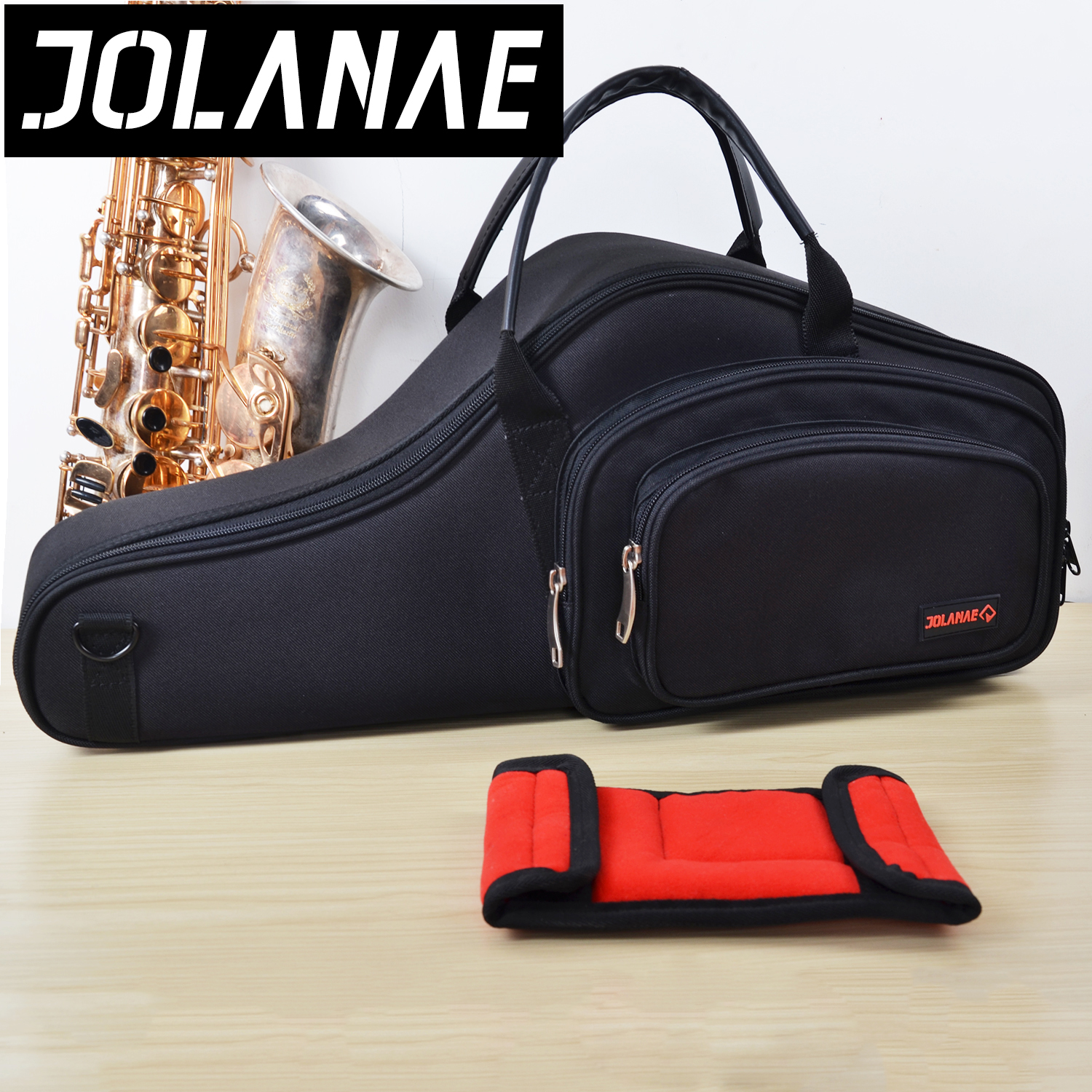 JOLANNAE midtone saxophone bag double shoulder portable down E sax bag black red female subreddits B