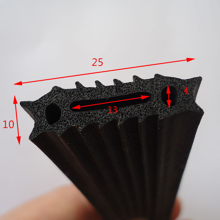 Three-yuan ethylene-propylene rubber foam flat plate with winged sponge seal strip for electromechanical machinery and electrical equipment with seal strip