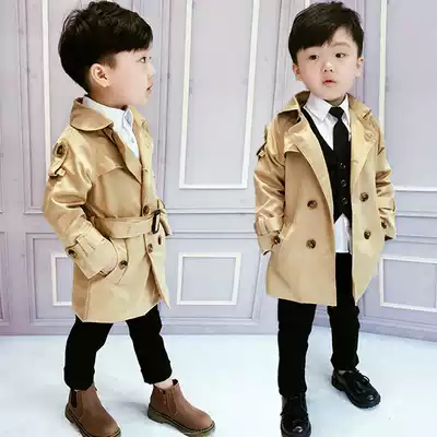 Baby Boy Children Autumn Boys Boy Tan Coat 2021 New Tide English Style