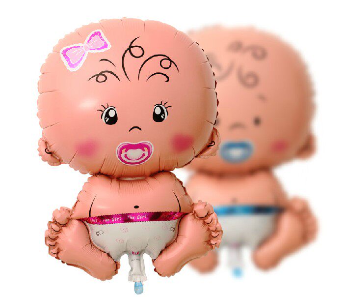 Small baby Baby aluminum foil aluminum film Balloon Big Head Dolls Baby Birthday birthday Blast on boy girl-Taobao