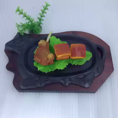 Thickened beef teppanyaki roast plate beef teppanyaki home restaurant barbecue pot Korean cast iron roast