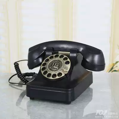 Rotary dial antique telephone European living room retro telephone Bedroom fixed telephone landline decoration