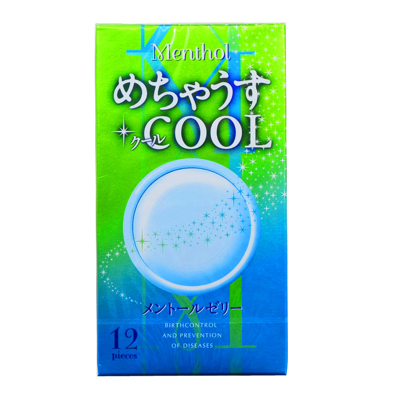 【日本直邮】不二超薄清凉型避孕套防落蓝色含润滑剂12只绿