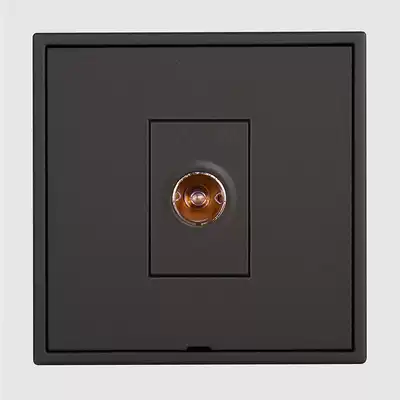 Tianji Deshan series German type 80 specifications One TV antenna socket with lightning protection matte black