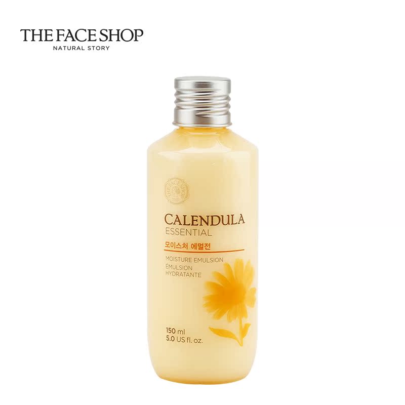 韩国THEFACESHOP/金盏花润泽精华保湿乳液150ml舒缓功效