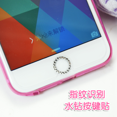 Applicable to Apple 7 6S fingerprint recognition button sticker 8plus Apple 5 mobile phone home button rhinestone cute ring