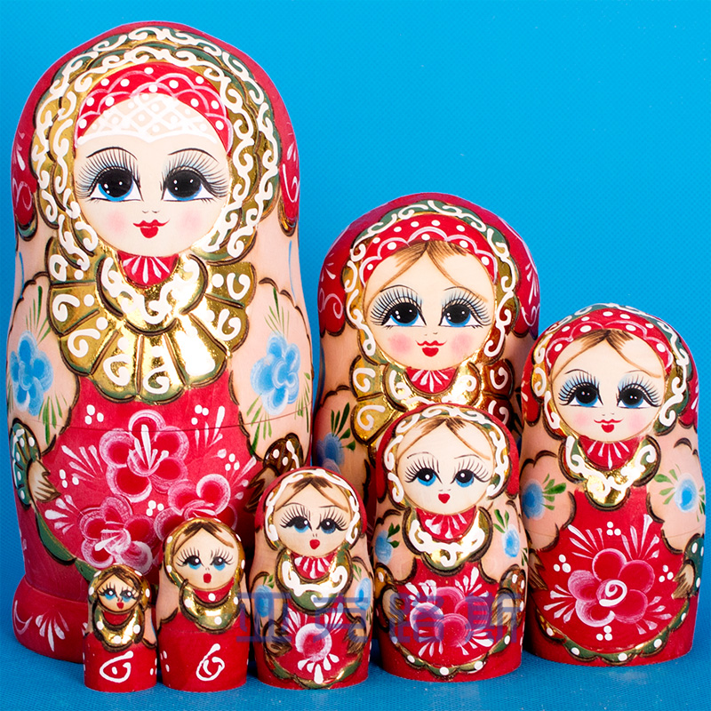 Yaklus hand painted business gift birthday gift Basswood brand Matryoshka 7 layers 0722