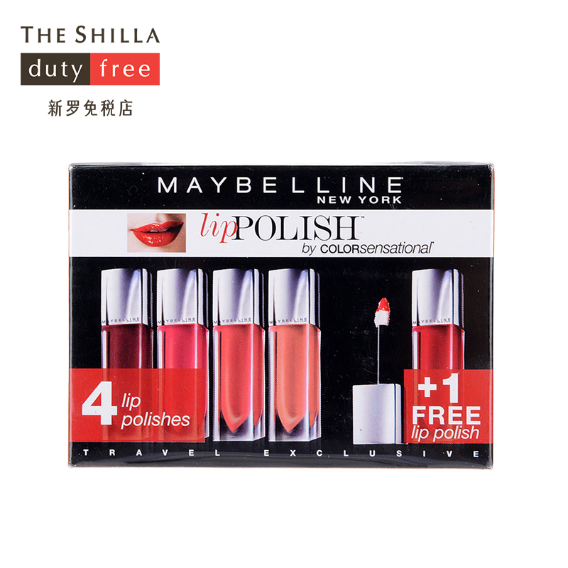 [新罗免税店]Maybelline/美宝莲 绝色艳丽亮泽唇膏液5ml*5支套装