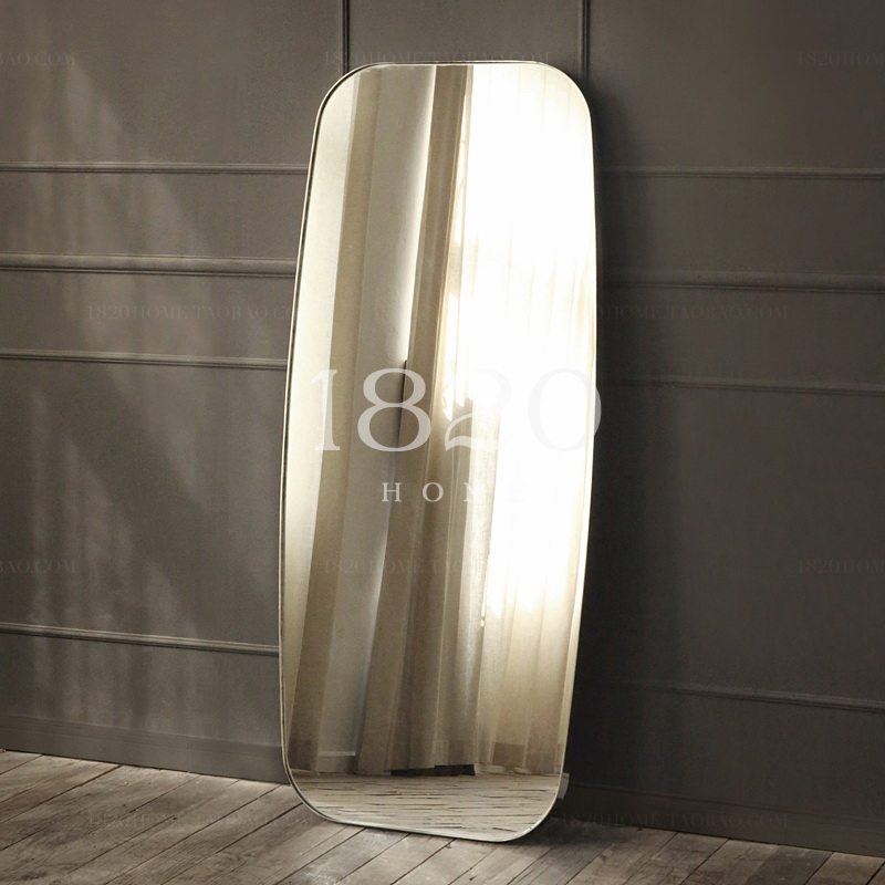 Nordic modern mix and match minimalism Mirror Stainless steel frame mirror Floor mirror Full-length mirror
