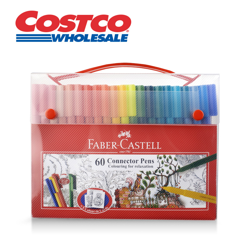 FABER CASTELL 60色连接笔彩色笔套装 秘密花园限量版 积木Costco