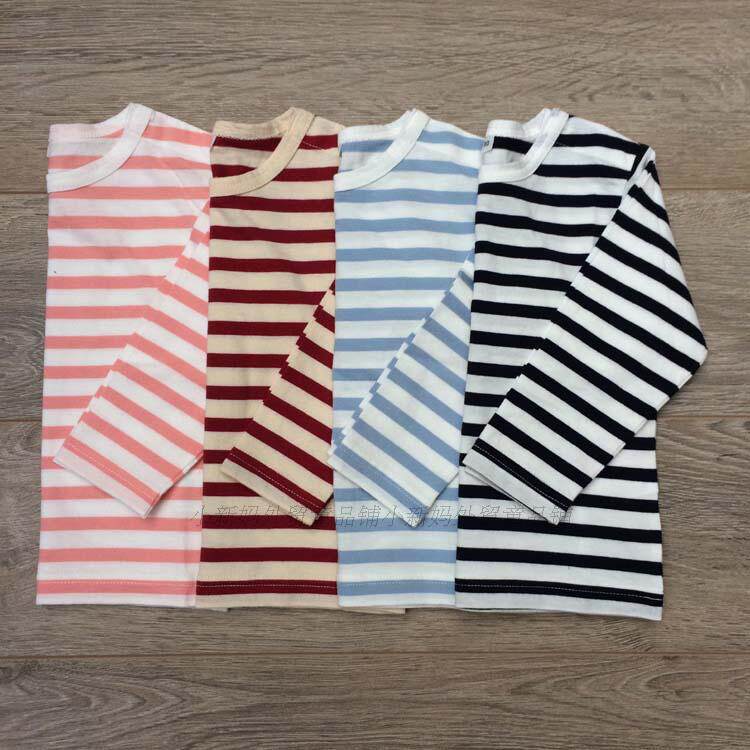 Foreign Trade Export Organic Cotton Men and Women Baby Strip-Rod T-shirt