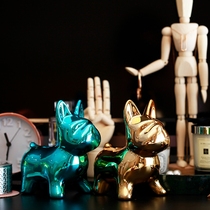Mino Nordic home furnishings cute French Bulldog dog shape piggy bank piggy bank piggy bank piggy gift