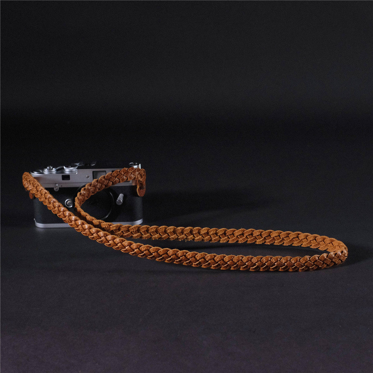 cam-in retro style woven genuine leather micro single eye camera with baby bag genuine leather shoulder strap suitable for Sony Leica Fuji