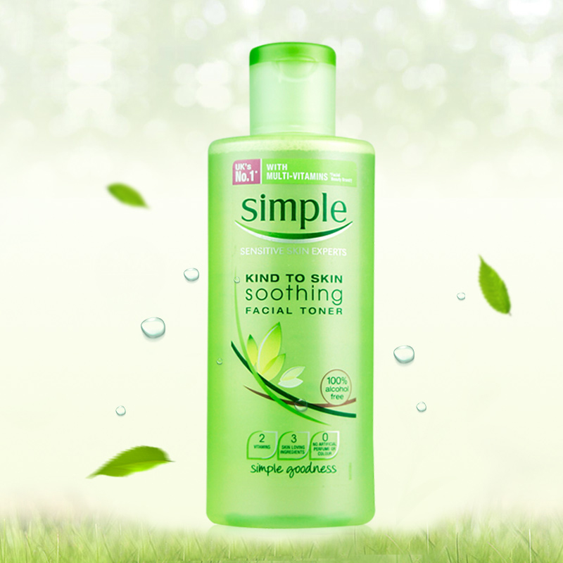simple清妍柔润温和补水保湿清洁肌肤舒缓爽肤水200ml
