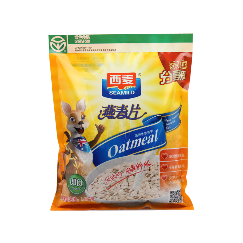 【天猫超市】西麦 燕麦片1480g无糖免煮即食冲饮营养早餐零食品