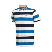Authentic Li Ning Summer Life Series Men Áo sơ mi ngắn tay nam Áo sơ mi nam ve áo APLK155-1-2 - Áo polo thể thao áo polo nữ form rộng có cổ