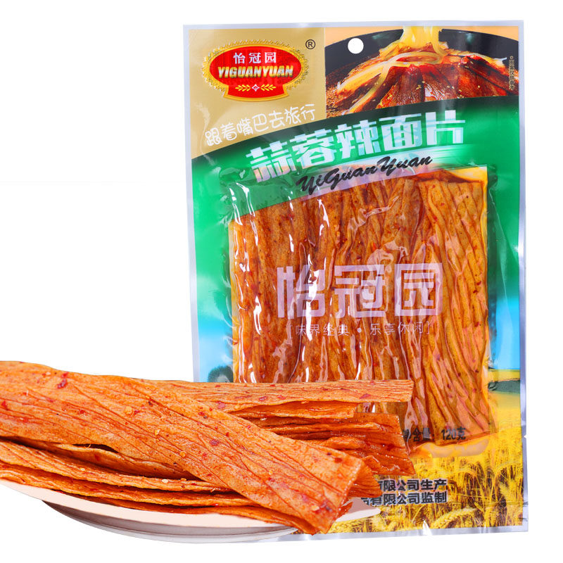 【天猫超市】怡冠园 蒜蓉辣面片 120克/袋 川湘味香麻辣零食小吃
