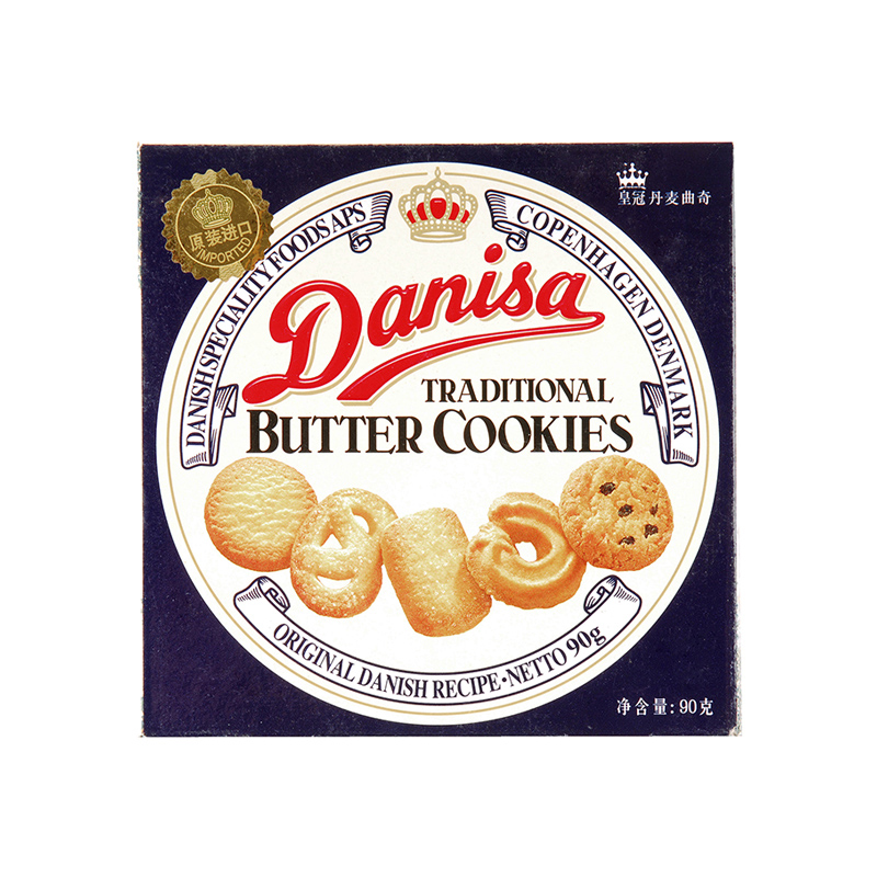 【天猫超市】印尼进口饼干Danisa/皇冠丹麦曲奇原味90g/盒
