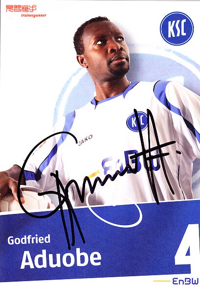 The official card of the autograph of Adolby Karlsruhe