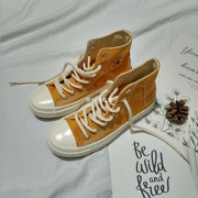 Giày vải cao cấp màu vàng đôi mới đôi giày phiên bản Hàn Quốc Harajuku ulzzang hoang dã retro cổng gió chic chic