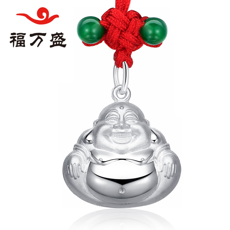 Silver pendant female Maitreya Buddha 990 foot silver pendant Silver decoration Buddha male Buddha pendant Silver decoration Silver Buddha Silver gift girlfriend