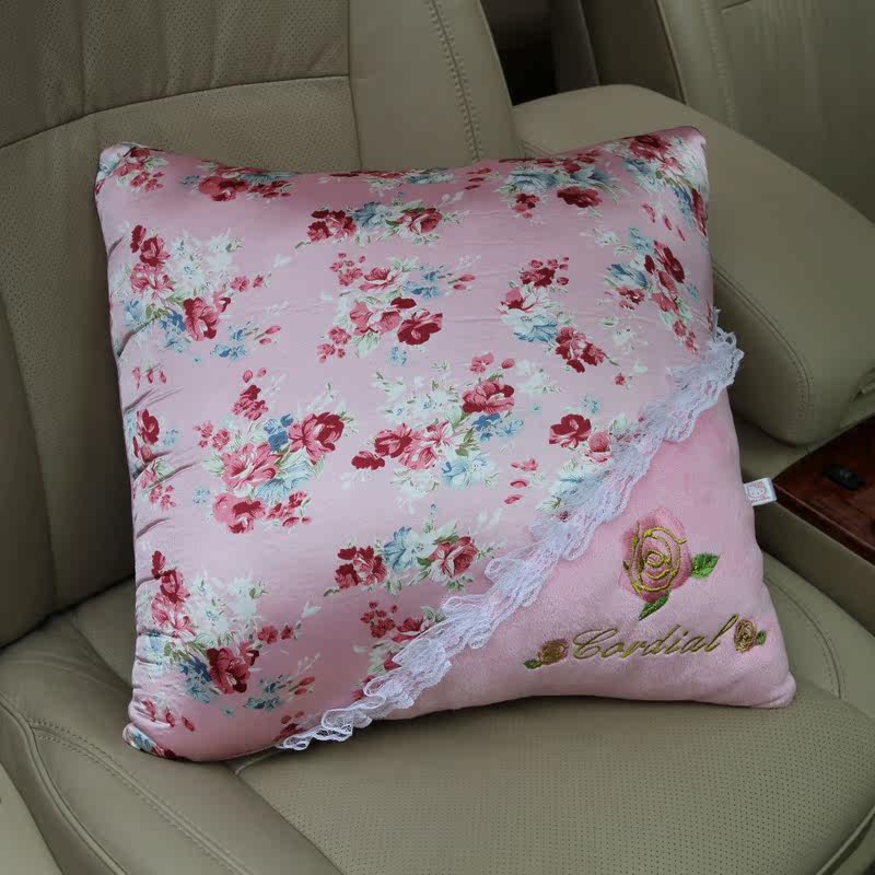 摩丝娃娃汽车抱枕 可爱卡通靠垫 方形大抱枕 四季汽车内饰用品