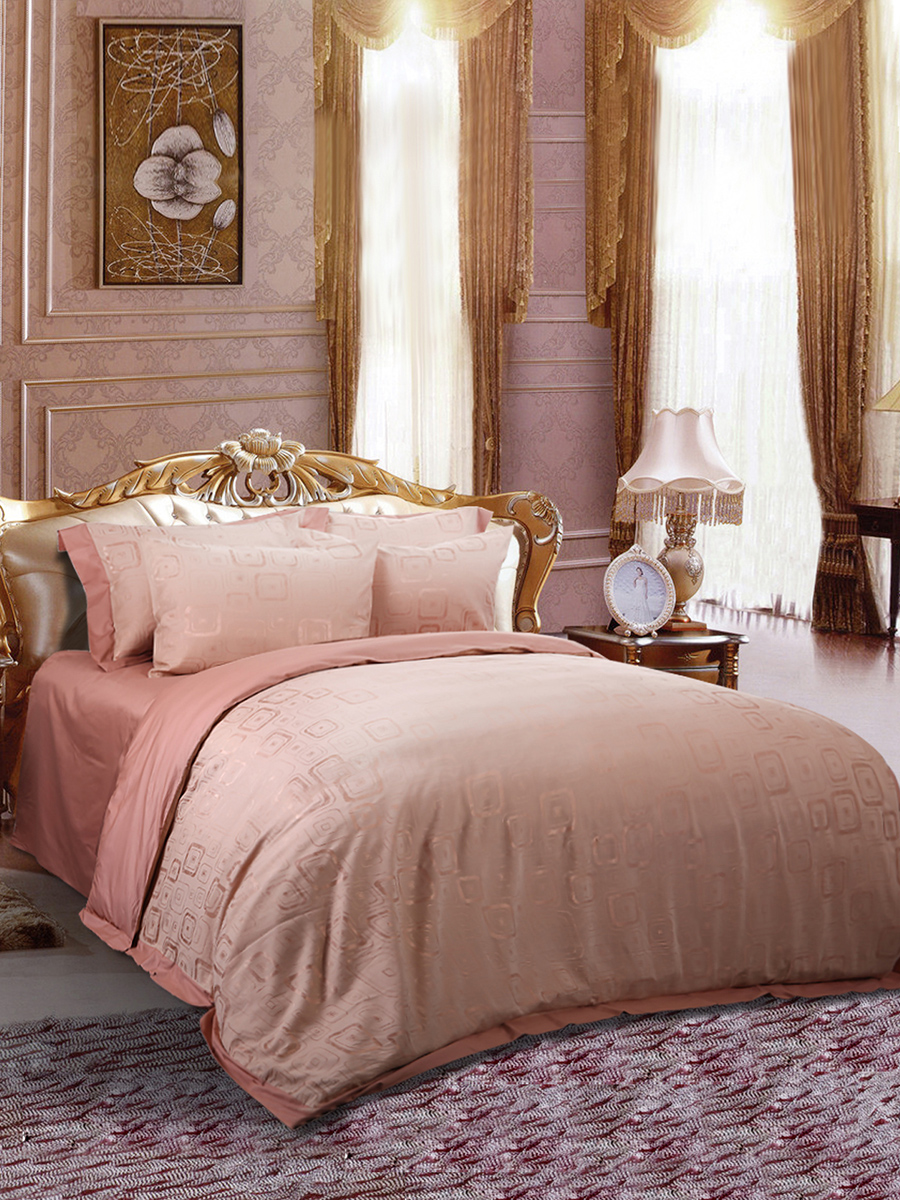 ROYALROSE 裸粉色梦想回旋全棉四件套1.8m床